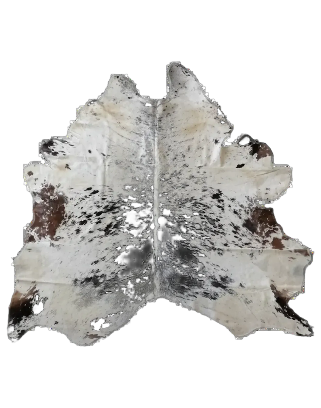 Lazlo Black Speckled Cowhide Rug 7'5" L X 6'6" W