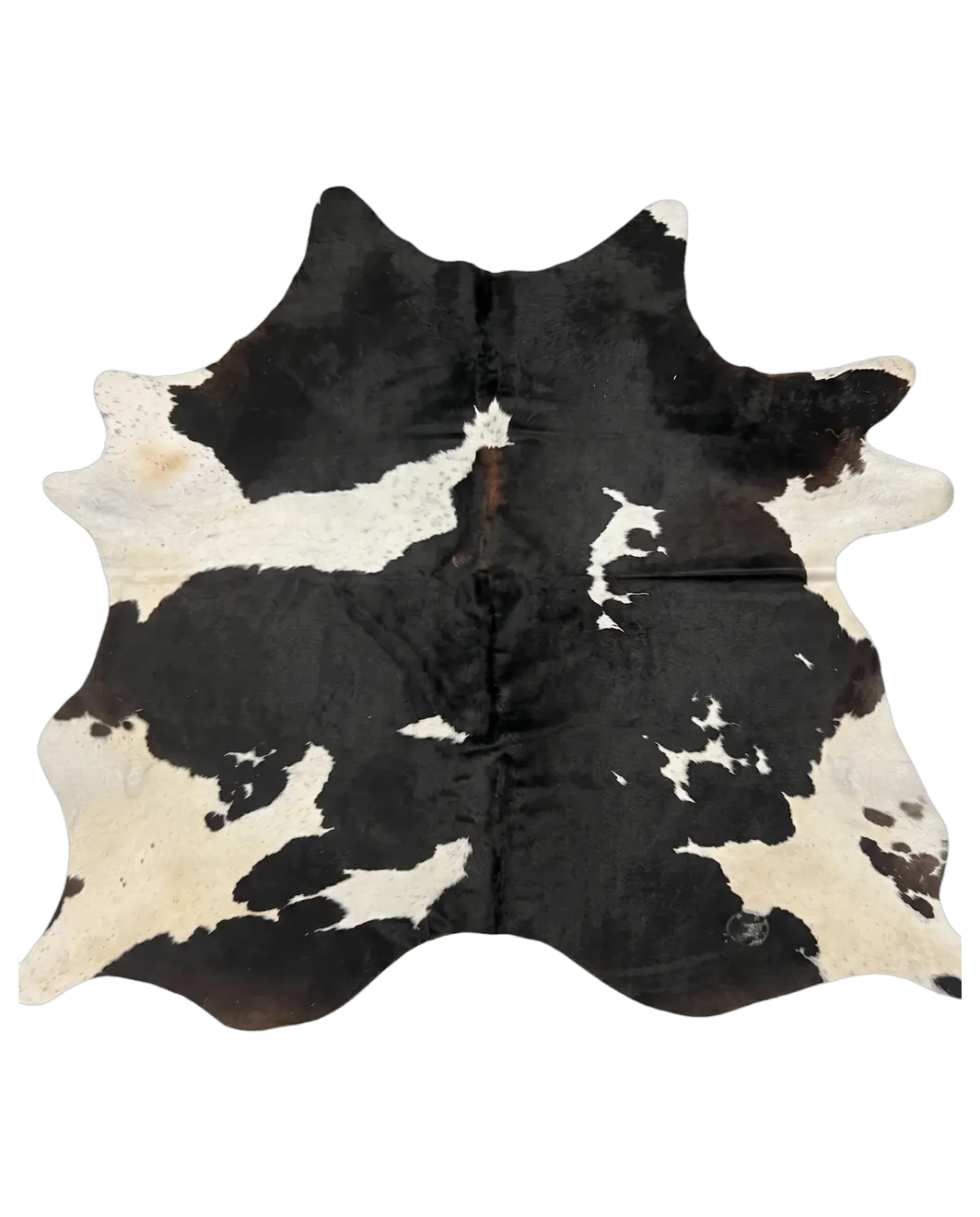 Audrey Black and White Cowhide Rug 8' L X 7'1" W