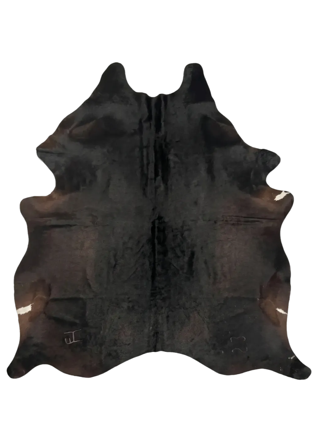 Ava Black Cowhide Rug 8'3" L X 6'5" W