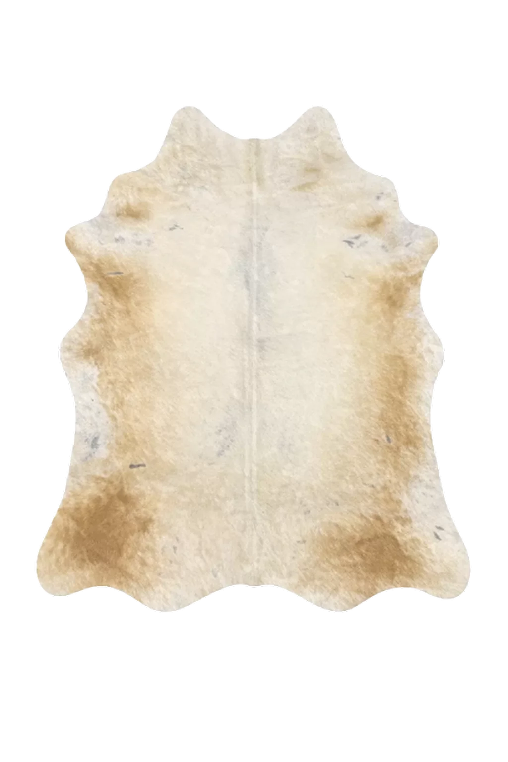 Madeleine Beige and White Cowhide Rug 7'6" L X 6'1" W