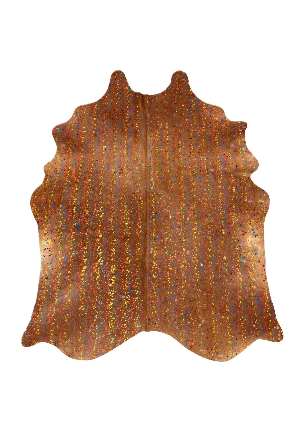 Luma Metallic Color Cowhide Rug 7'3" L X 6'1" W