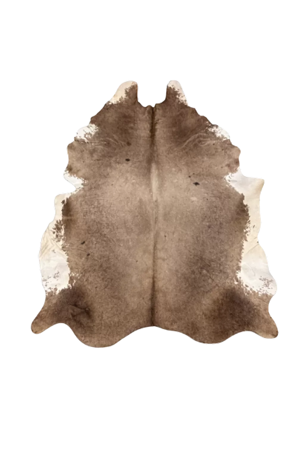 Gisselle Brown and White Cowhide Rug 7'6" L X 6'1" W