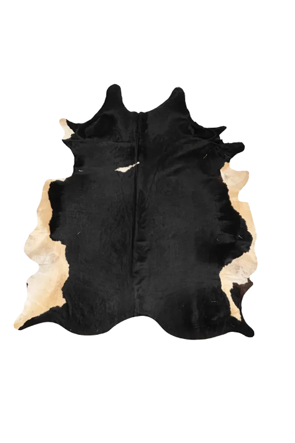 Audrey Black and White Cowhide Rug 7'7" L X 6'4" W