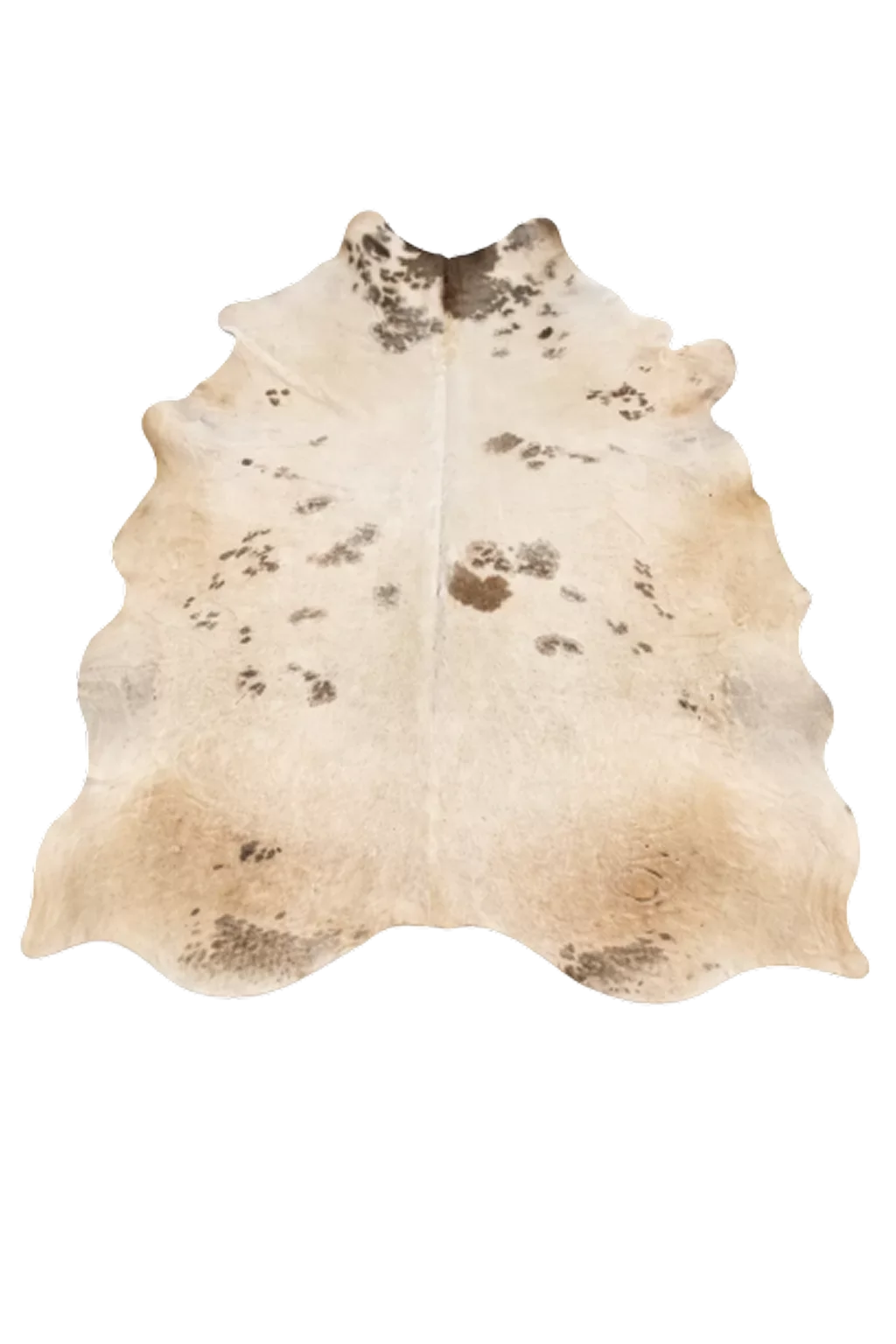 Madeleine Beige and White Cowhide Rug 7'9" L X 6'7" W