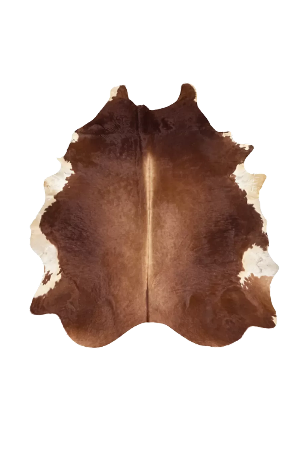 Gisselle Brown and White Cowhide Rug 8' L X 6'2" W