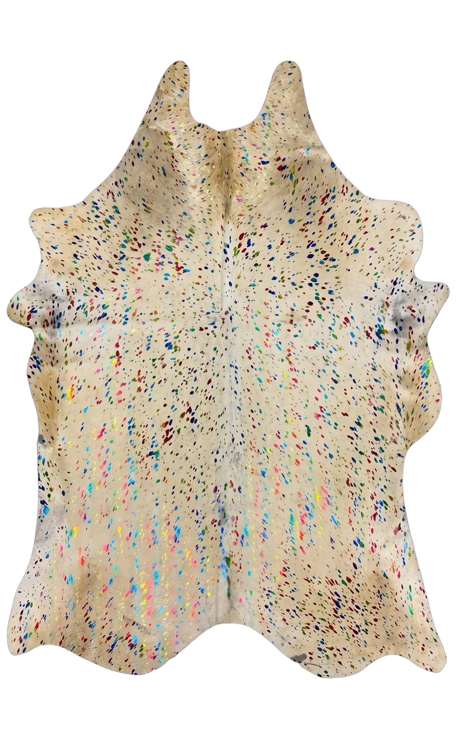 Luma Metallic Color Cowhide Rug 7'8" L X 6'1" W