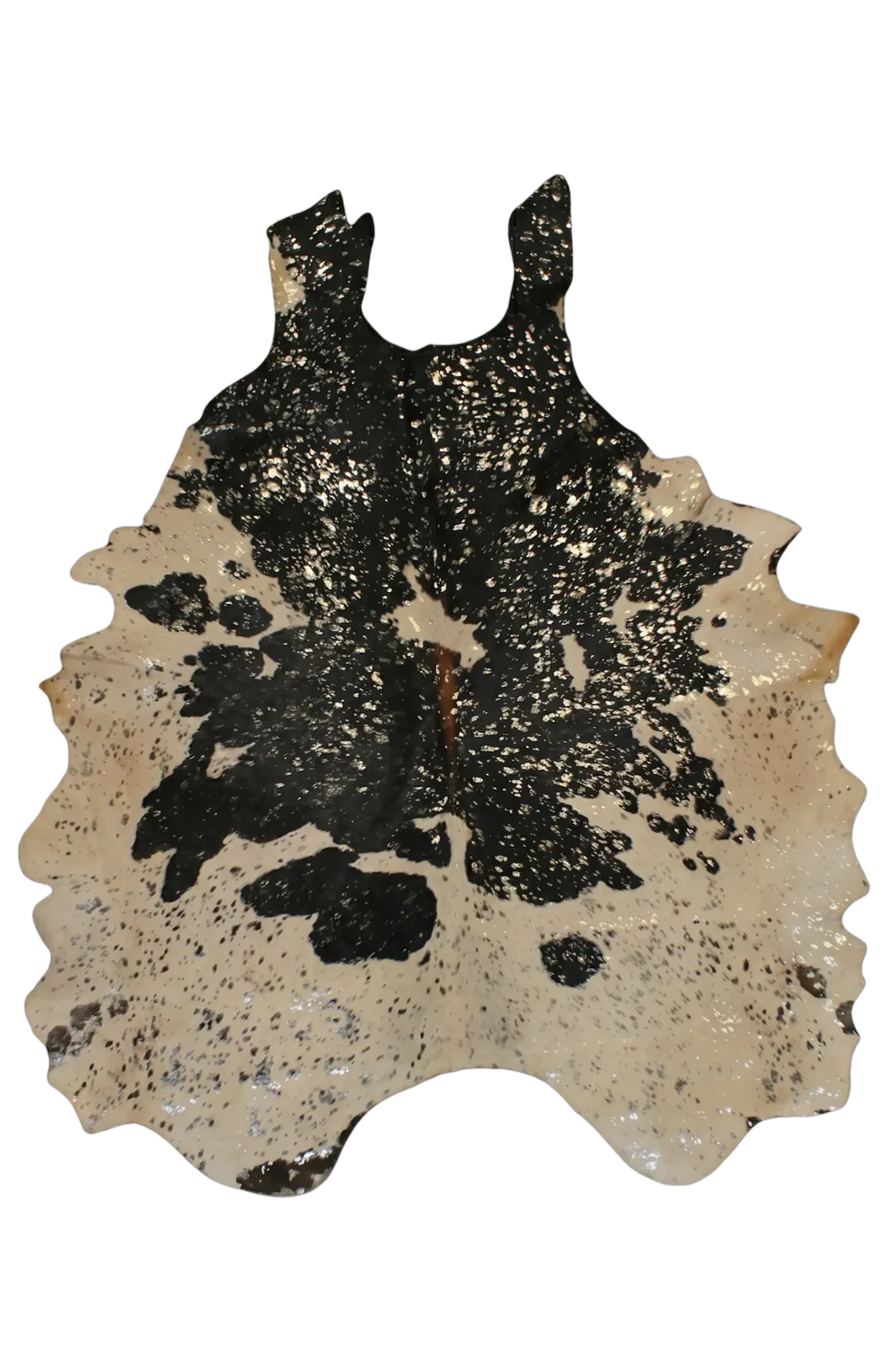 Luma Metallic Silver Cowhide Rug 7' L X 5'8" W