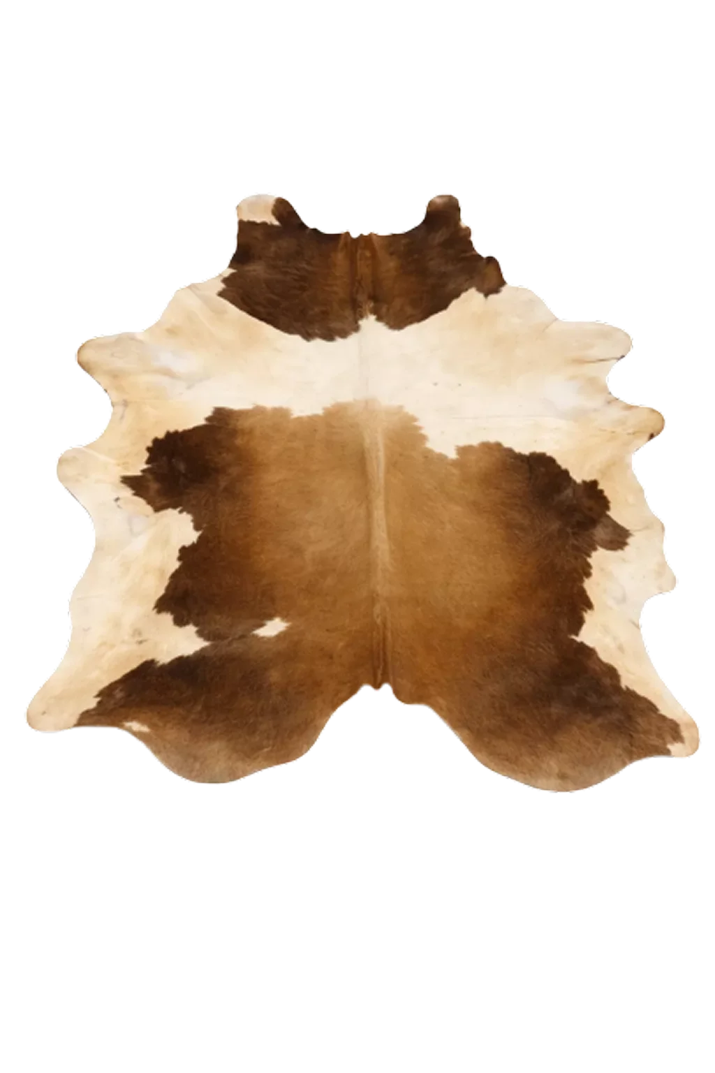 Gisselle Brown and White Cowhide Rug 7'8" L X 5'11" W