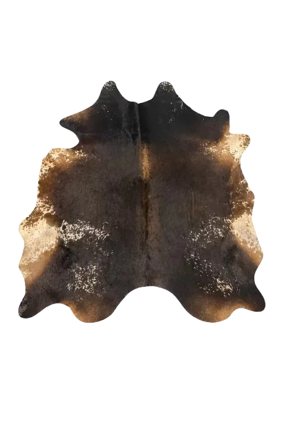 Frances Brown Speckled Cowhide Rug 7'2" L X 6'2" W